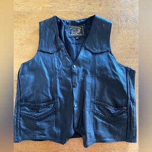 Beautiful leather motorcycle vest